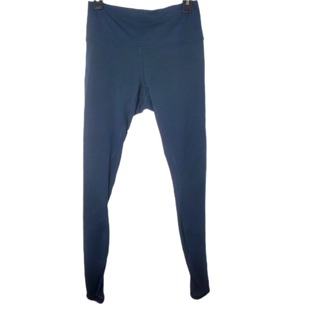 Lululemon Deep Teal Blue Mesh Panel High Rise Legging Size 8 Athletic Yoga Tight